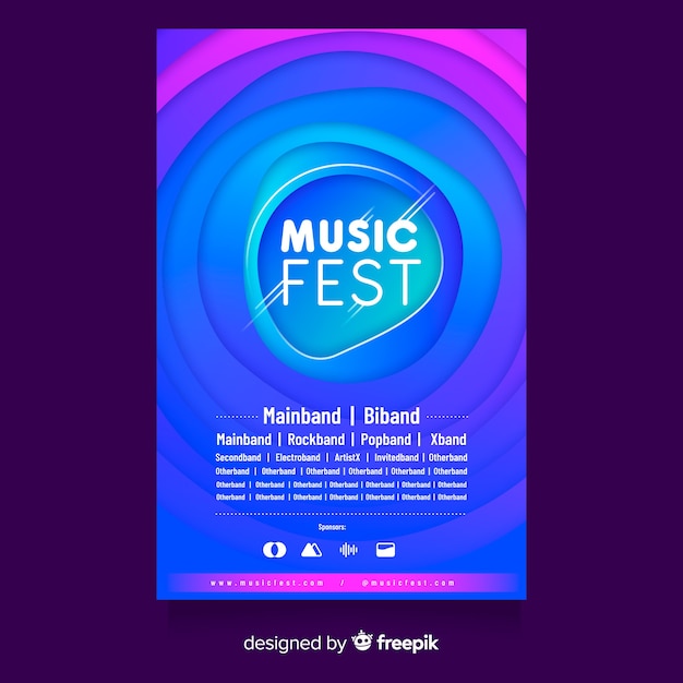 Modèle D'affiche Pour Le Festival De Musique Abstraite