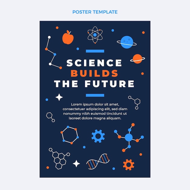 Modèle D'affiche Scientifique Design Plat