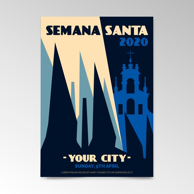 Modèle d'affiche de semana santa