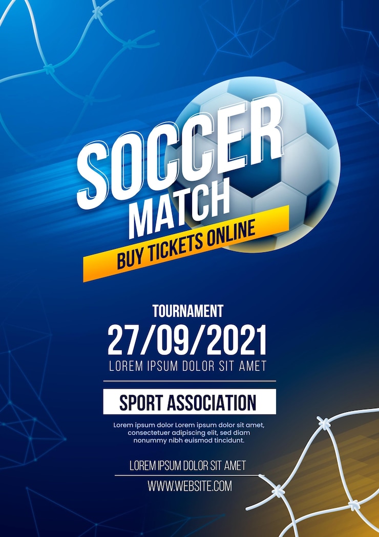 Vecteur gratuit modèle d'affiche vertical réaliste de football sud-américain