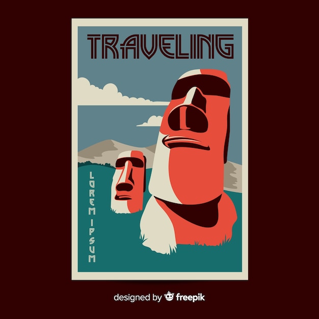 Modèle D'affiche De Voyage Vintage