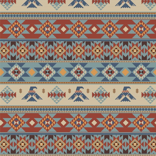Modèle amérindien design plat