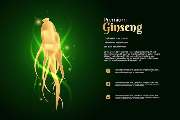 Modèle D'annonce De Ginseng Réaliste