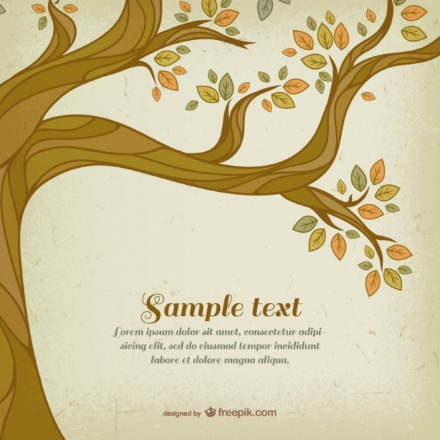 Vecteur gratuit modèle d'arbre d'automne