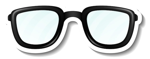 Un modèle d'autocollant avec des lunettes de vue