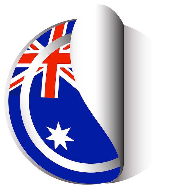 Modèle d'autocollant pour le drapeau australien
