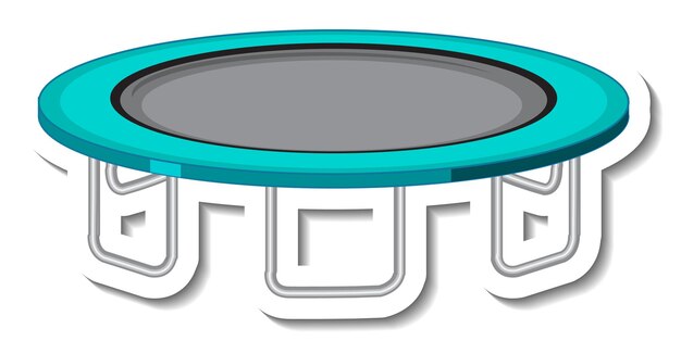Modèle d'autocollant avec trampoline pour aire de jeux isolé