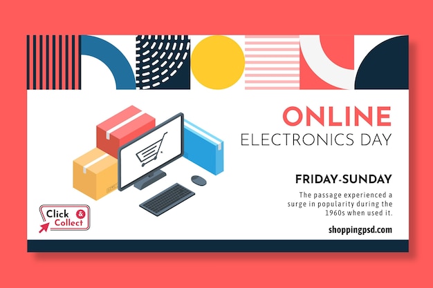 Modèle de bannière d'achat en ligne