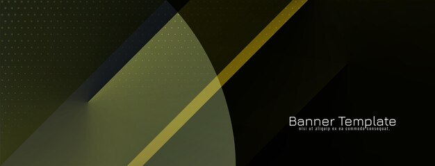 Modèle de bannière d'affaires géométrique élégant moderne futuriste
