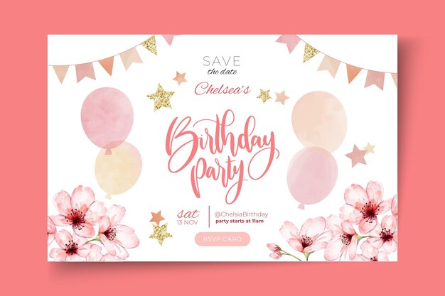 Modèle de bannière d'anniversaire