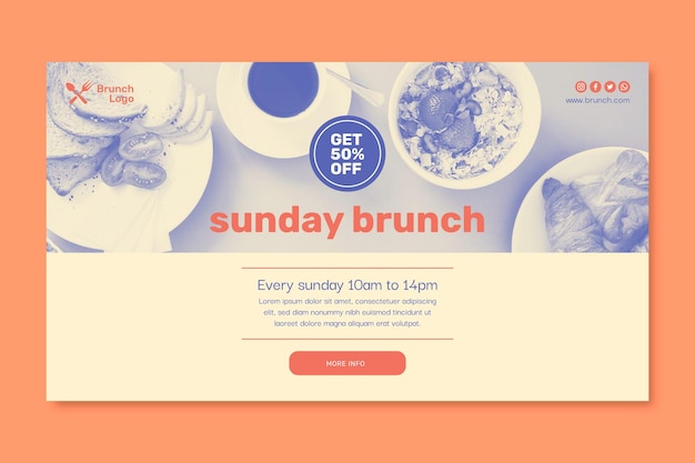 Modèle De Bannière De Brunch