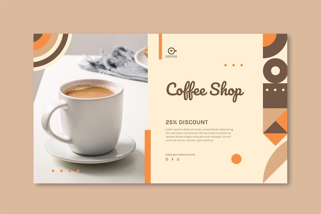 Modèle de bannière de café