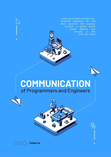 Modèle De Bannière De Communication Programmeurs Et Ingénieurs