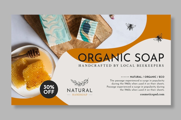 Vecteur gratuit modèle de bannière horizontale cosmétique