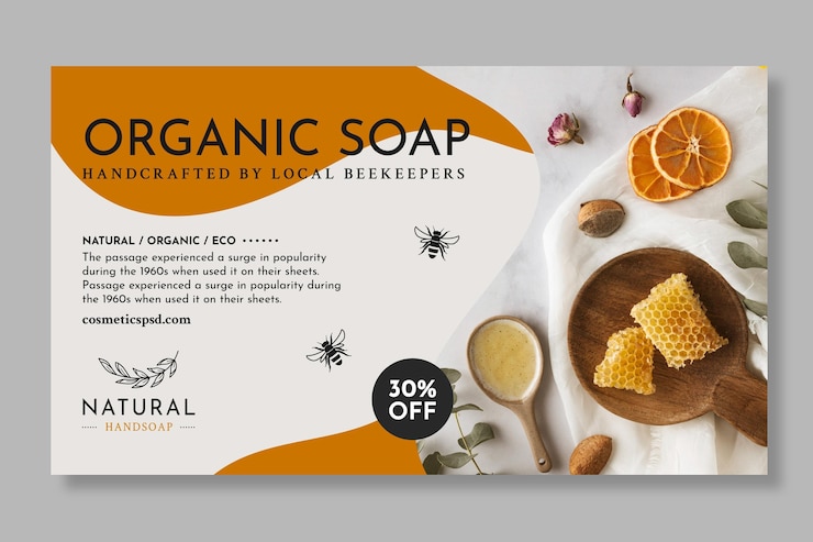 Vecteur gratuit modèle de bannière horizontale cosmétique