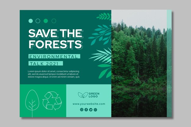 Modèle de bannière horizontale d'environnement