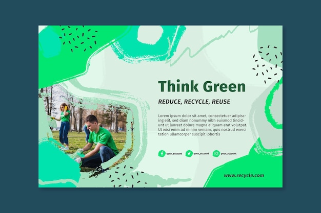 Modèle de bannière horizontale d'environnement