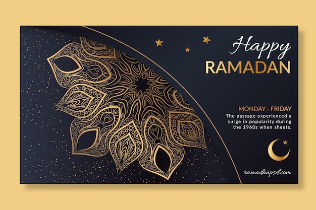 Modèle De Bannière Horizontale Ramadan