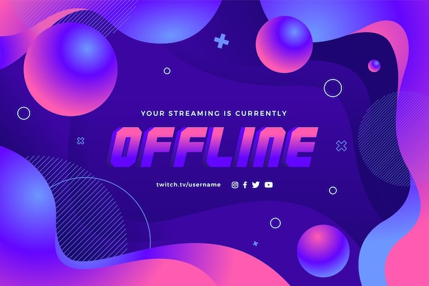 Modèle De Bannière Hors Ligne Twitch