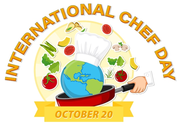 Vecteur gratuit modèle de bannière de la journée internationale du chef