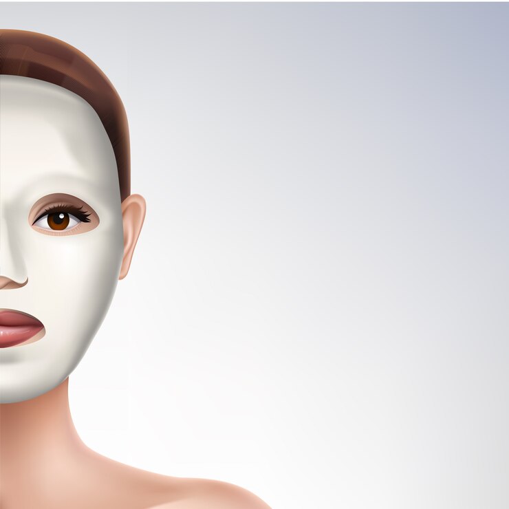 Vecteur gratuit modèle de bannière de publicité réaliste feuille masque masque 3d