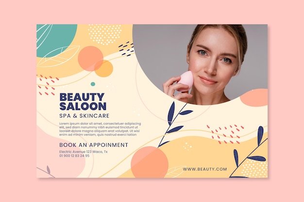 Vecteur gratuit modèle de bannière de salon de beauté