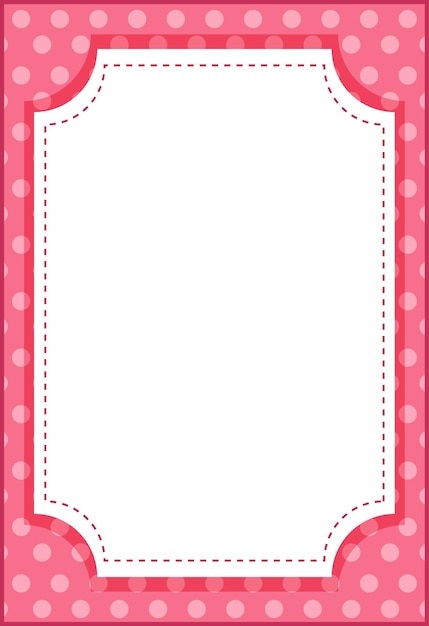 Modèle de bannière de style dessin animé cadre octogone vertical vide