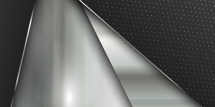 Vecteur gratuit modèle de bannière avec texture en métal brossé