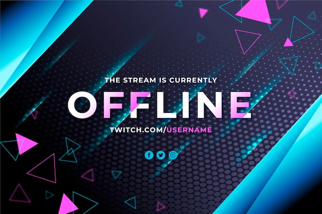 Modèle de bannière Twitch hors ligne