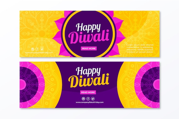 Modèle De Bannières Diwali