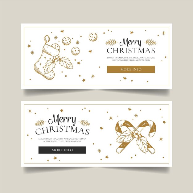 Modèle de bannières de Noël festif