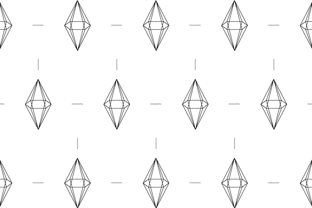 Modèle De Bipyramide Hexagonale 3d Sans Couture Sur Un Vecteur De Fond Blanc