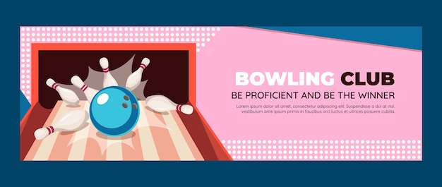 Modèle De Bowling Dessiné à La Main