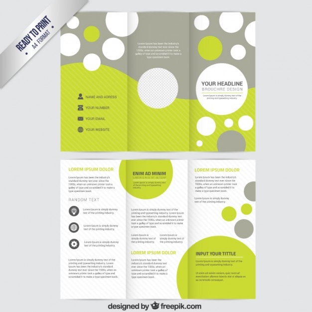 Vecteur gratuit modèle de la brochure avec des cercles