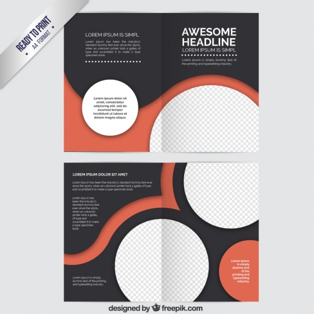 Vecteur gratuit modèle brochure avec des cercles