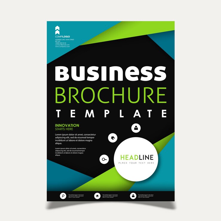 Vecteur gratuit modèle de brochure de commerce de vecteur coloré