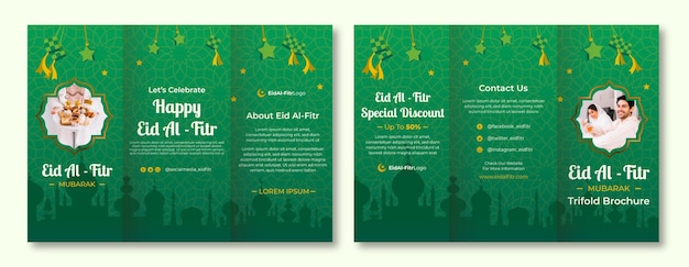 Modèle De Brochure Dégradé Eid Al-fitr