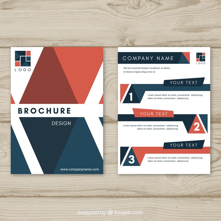 Vecteur gratuit modèle de brochure avec une géométrie élégante