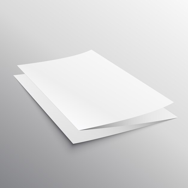 Modèle de brochure en papier plié en perspective