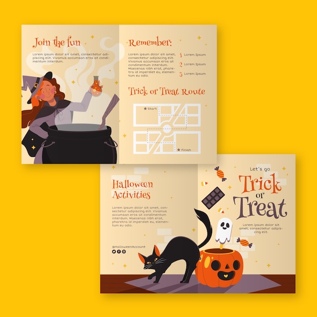 Modèle De Brochure Plat Halloween