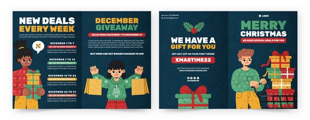 Modèle de brochure pour la célébration de la saison de noël