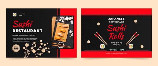 Modèle De Brochure De Restaurant Japonais