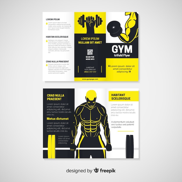 Modèle De Brochure Trifold De Gym