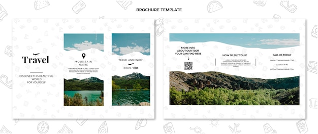 Modèle De Brochure De Voyage Design Plat