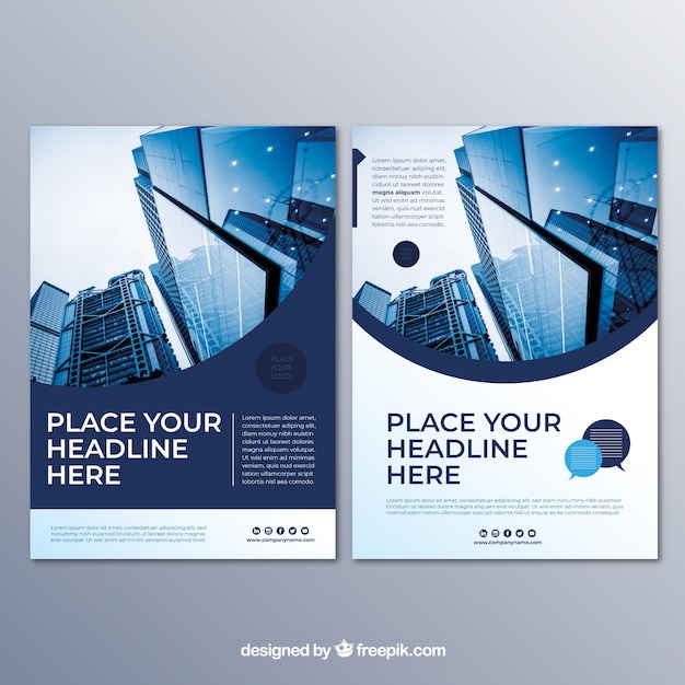 Vecteur gratuit modèle de brochures d'entreprise