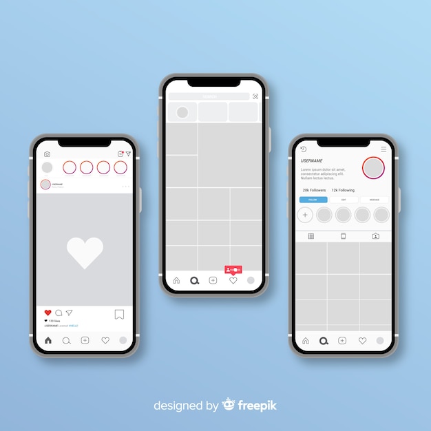 Modèle de cadre photo instagram sur smartphone