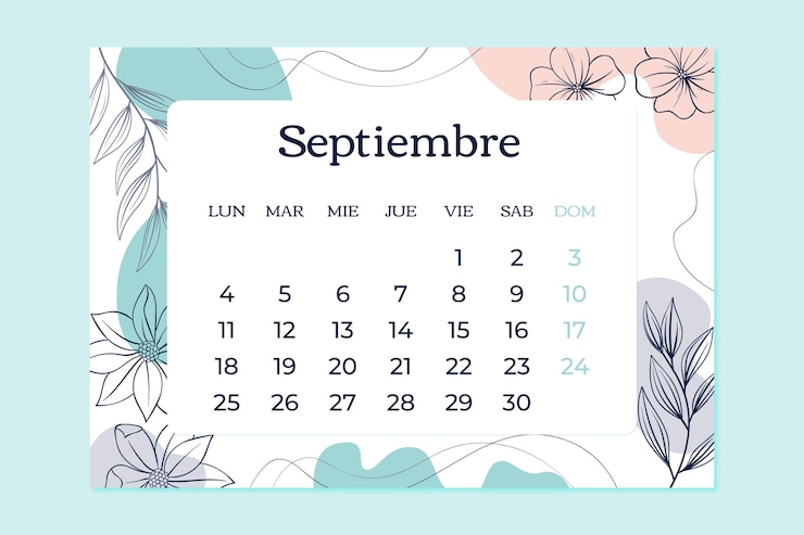 Vecteur gratuit modèle de calendrier annuel dessiné à la main