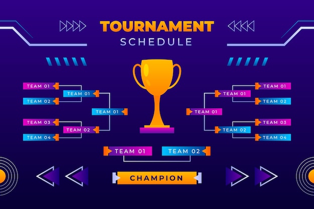 Modèle De Calendrier De Tournoi Dégradé