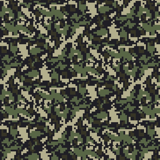 Vecteur gratuit modèle de camouflage numérique design plat