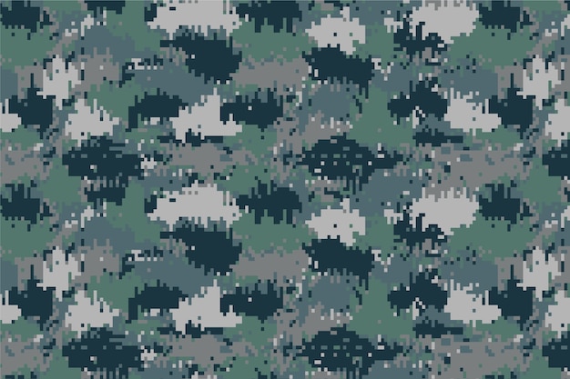 Vecteur gratuit modèle de camouflage numérique design plat